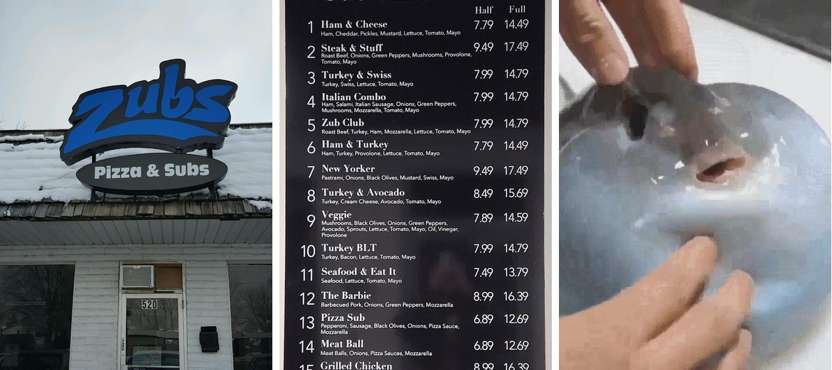 Zubs Pizza & Subs Menu